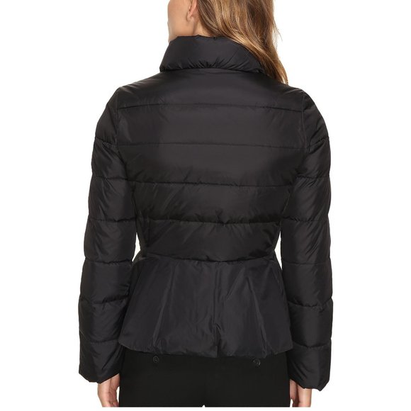 KATE SPADE Peplum Puffer Jacket In Black - Picture 3 of 6